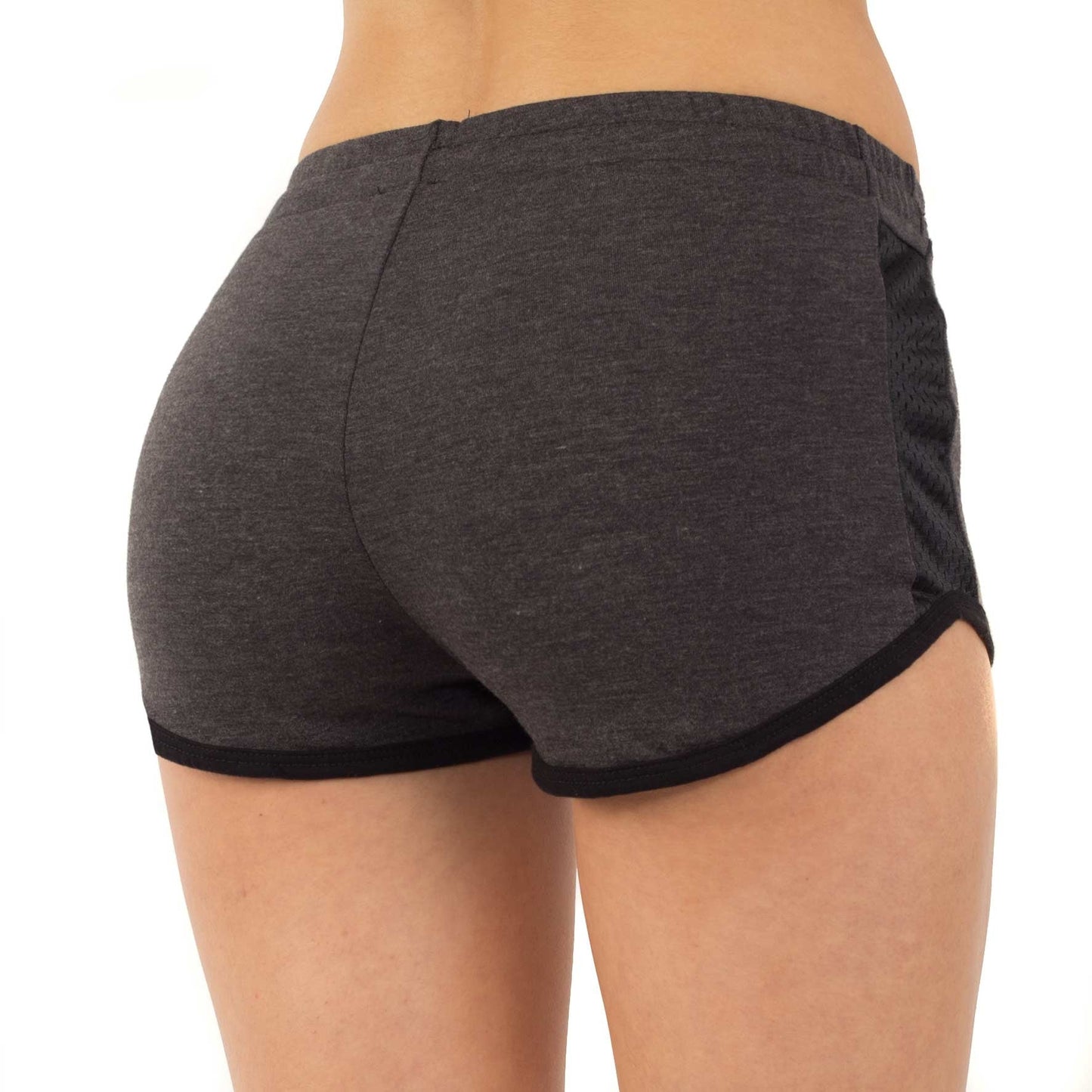 2008 - Women's Contrast Mesh Detail Shorts - Purely Goods
