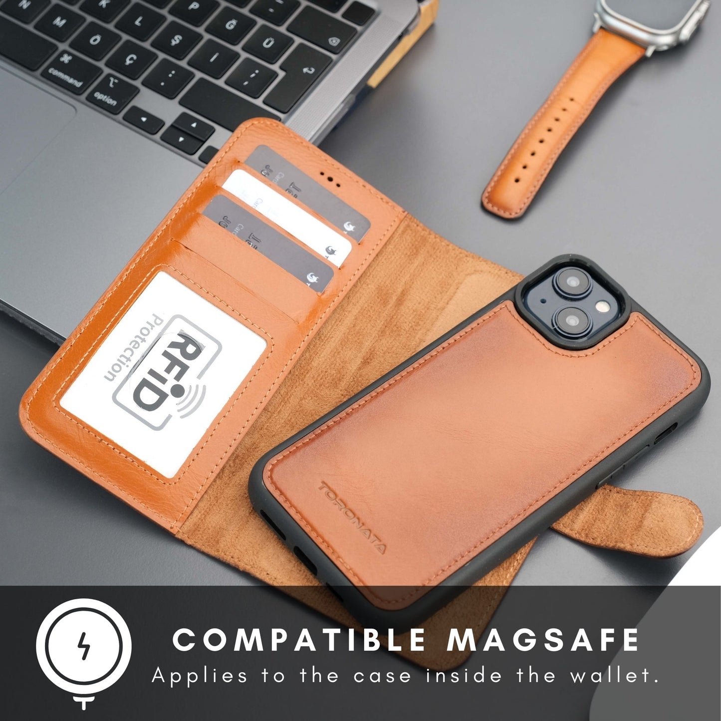 Casper iPhone 16 Wallet Case Leather MagSafe - Purely Goods