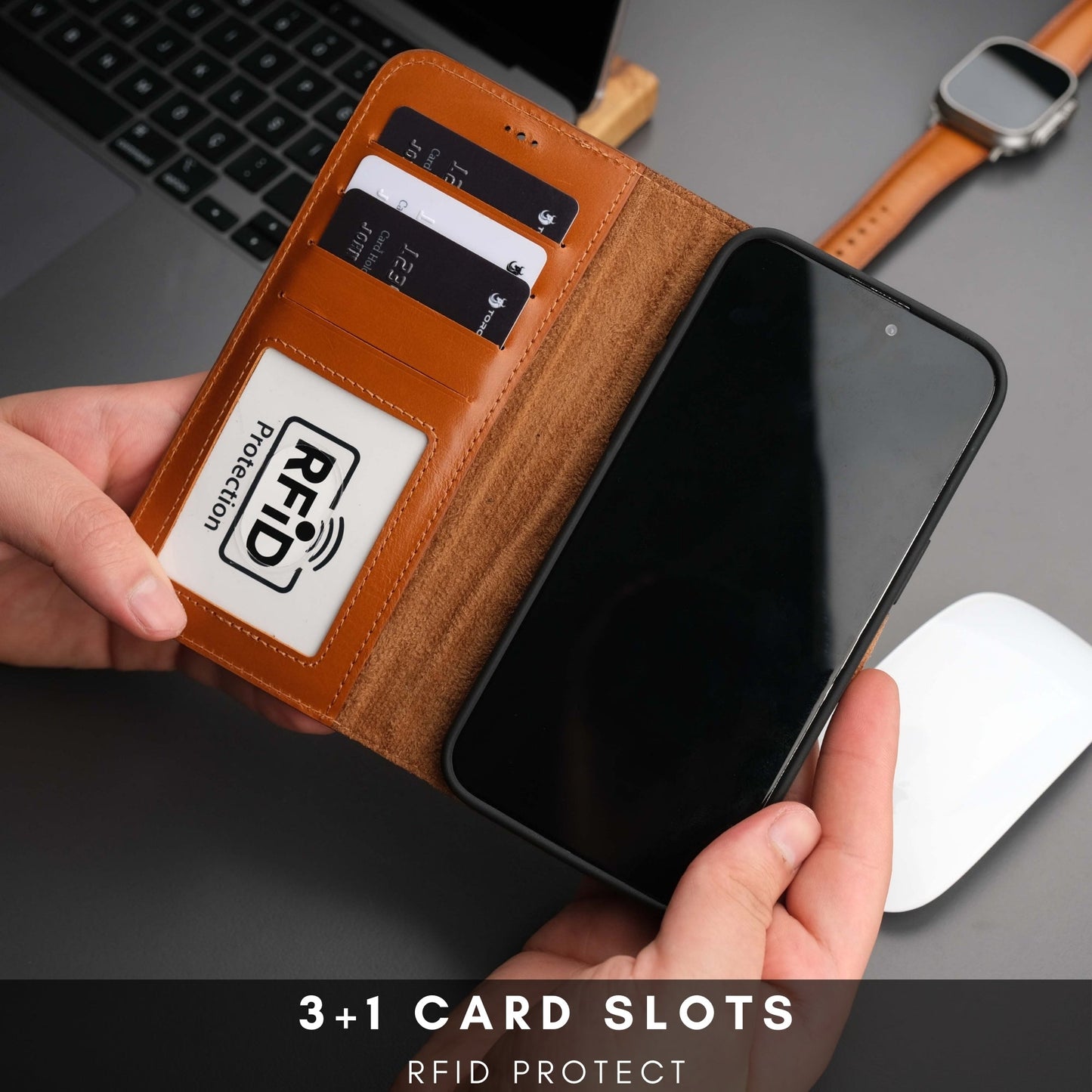 Casper iPhone 16 Wallet Case Leather MagSafe - Purely Goods