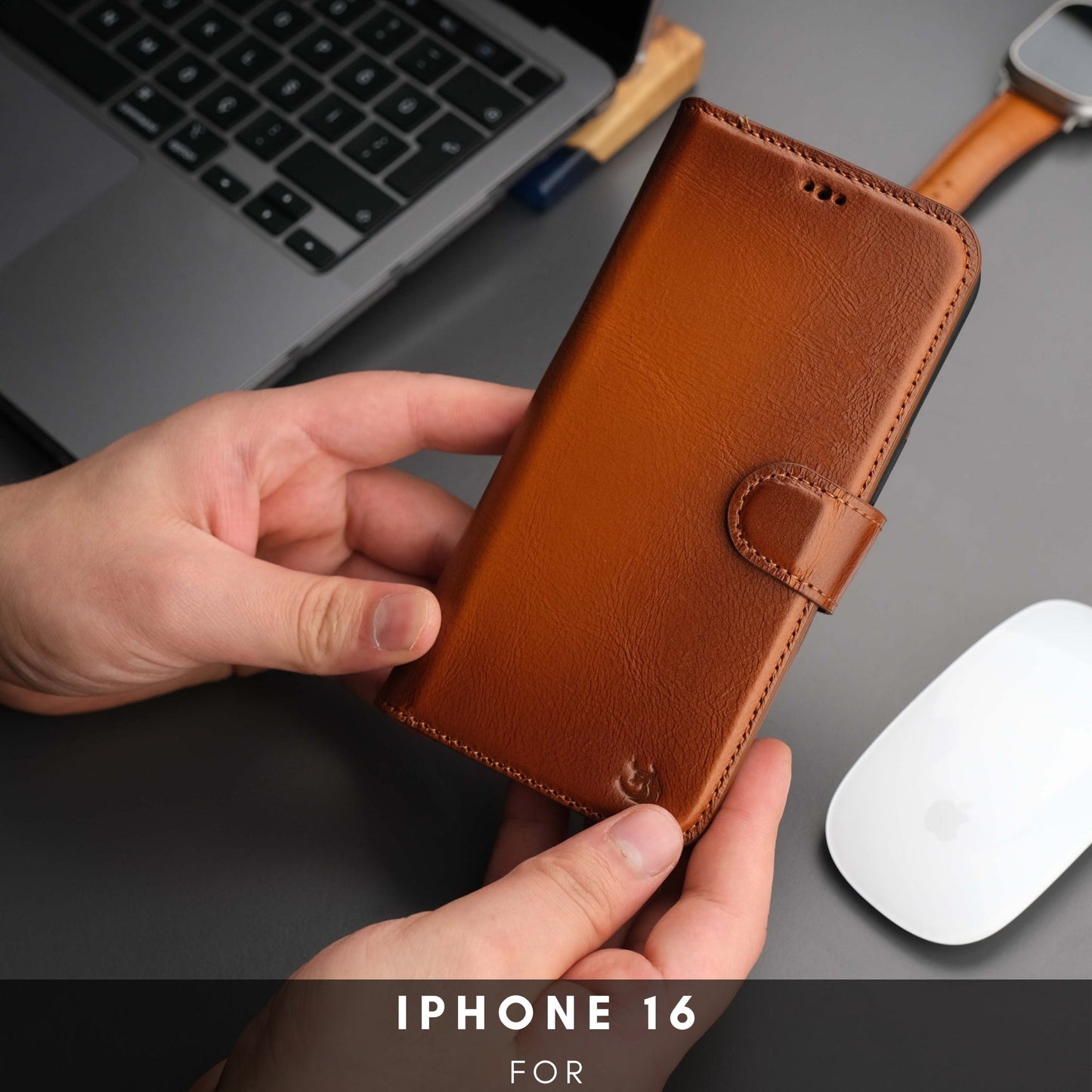 Casper iPhone 16 Wallet Case Leather MagSafe - Purely Goods
