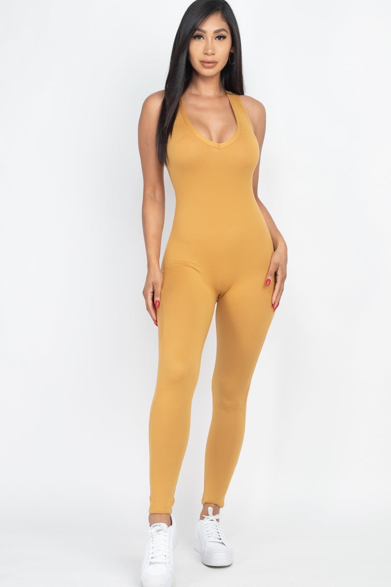 Racer Back Bodycon Jumpsuit (CAPELLA) - Purely Goods