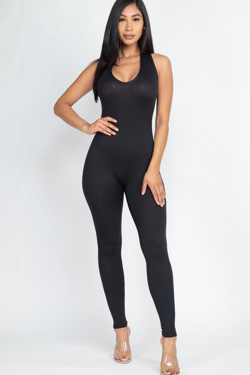 Racer Back Bodycon Jumpsuit (CAPELLA) - Purely Goods
