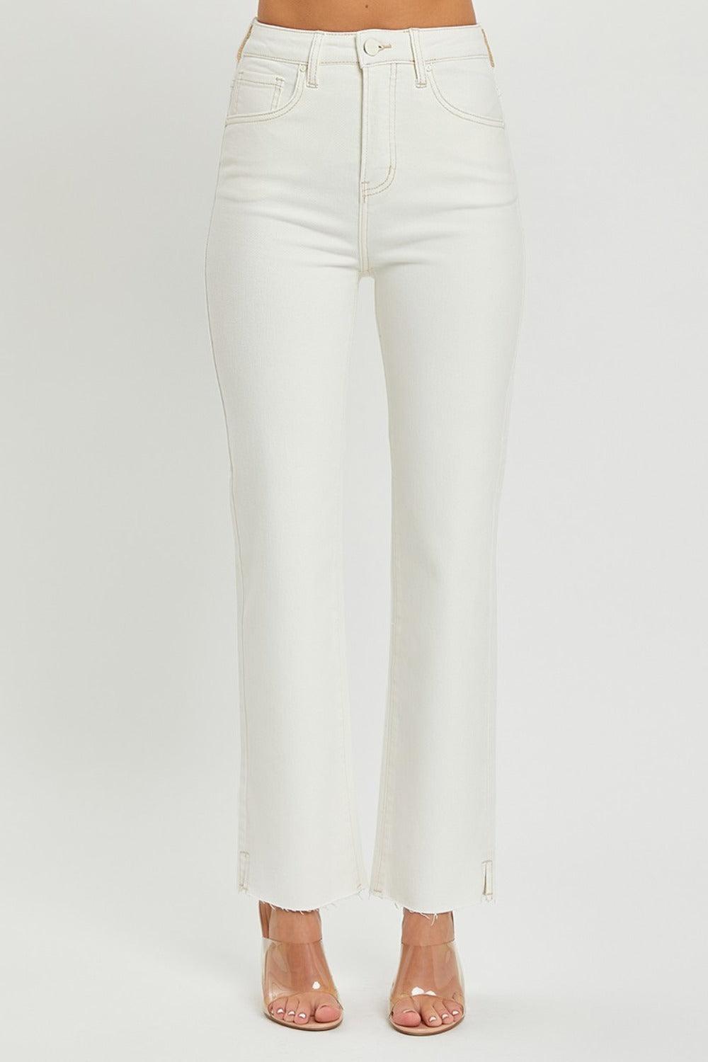 RISEN Full Size High Rise Tummy Control Straight Jeans - Purely Goods
