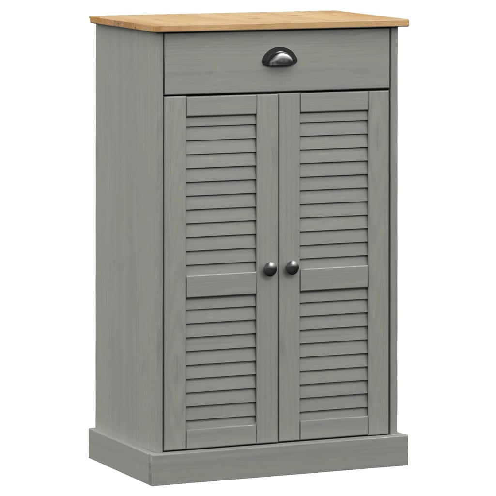 vidaXL Shoe Cabinet Shoe Storage Organizer with Doors VIGO Solid Wood Pine - Purely Goods