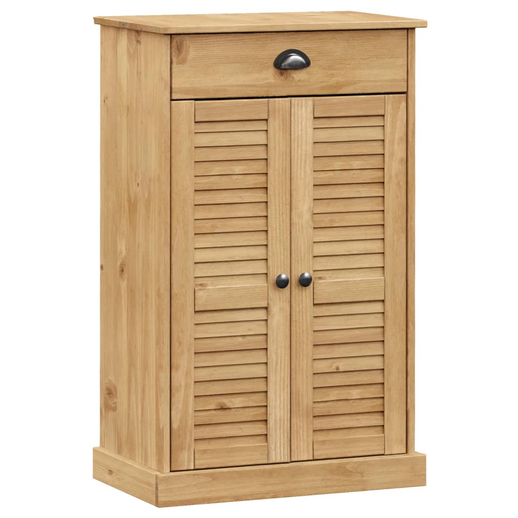 vidaXL Shoe Cabinet Shoe Storage Organizer with Doors VIGO Solid Wood Pine - Purely Goods