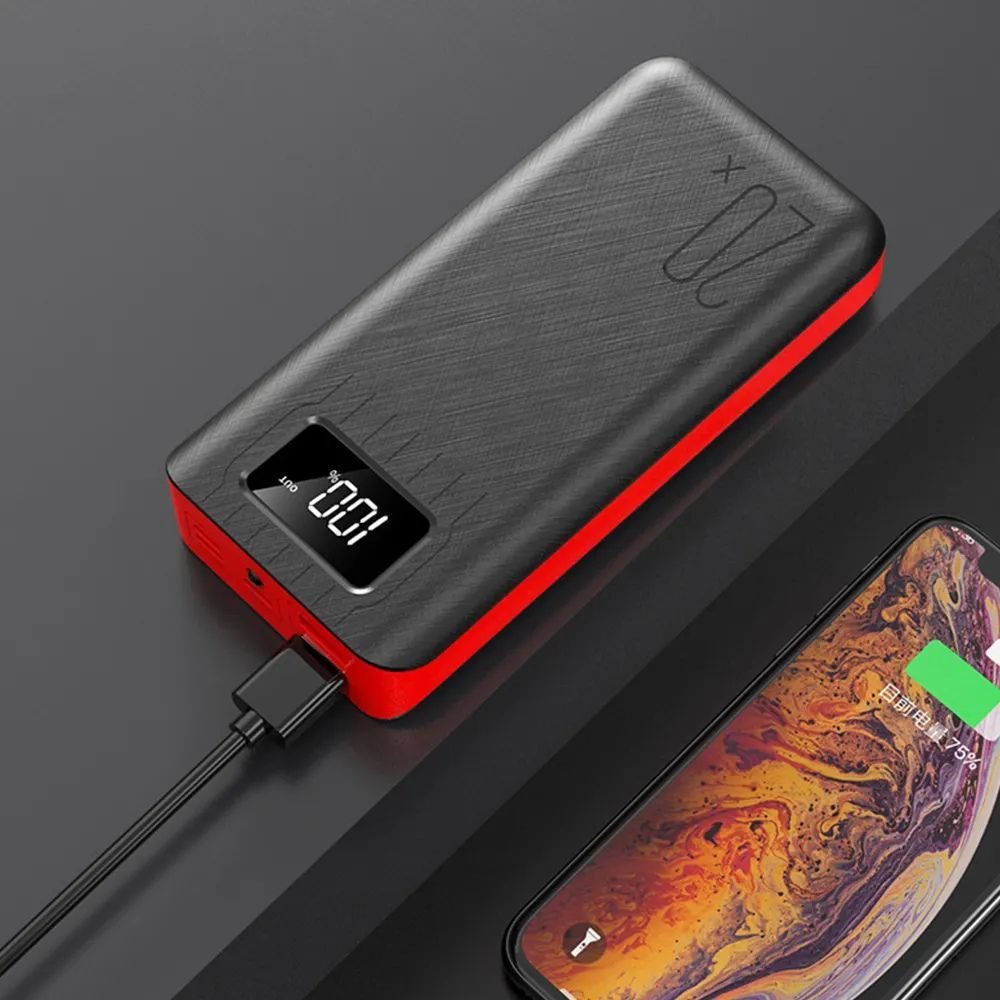 20000mAh External Battery Power Bank Dual USB With LED Flashlight - Purely Goods