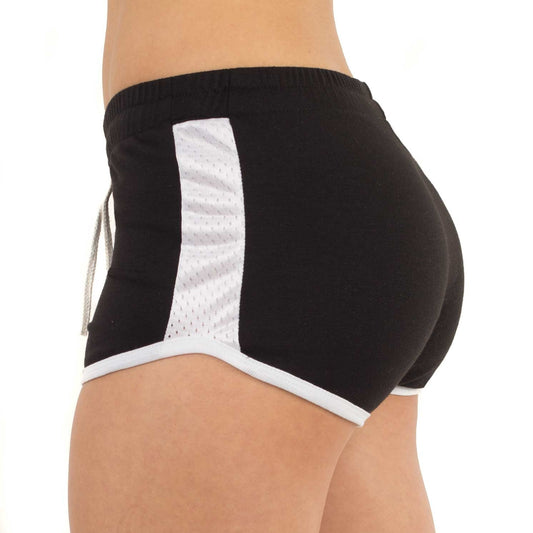2008 - Women's Contrast Mesh Detail Shorts - Purely Goods