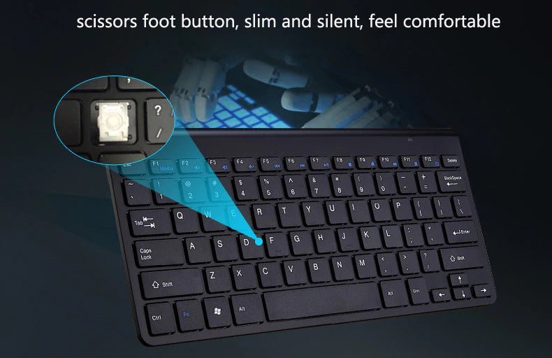 2.4 GHz Wireless Mini Keyboard And Optical Mouse Set - Purely Goods