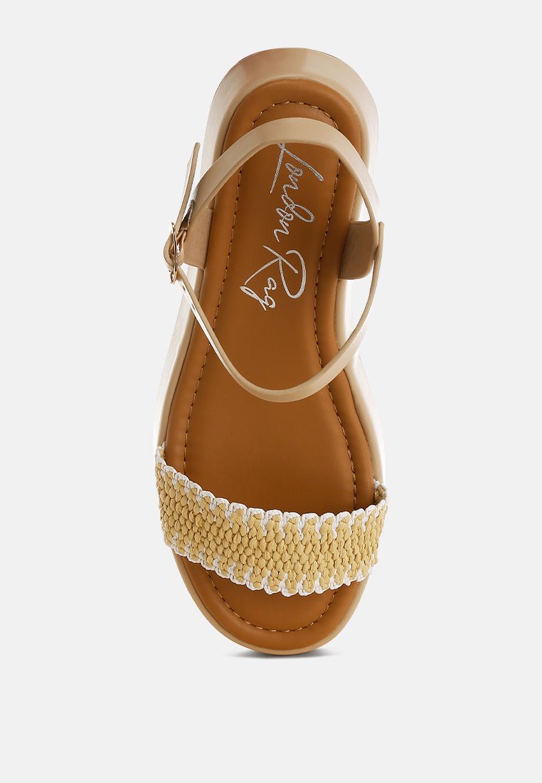 Anglong Raffia Flatform Sandals - Purely Goods