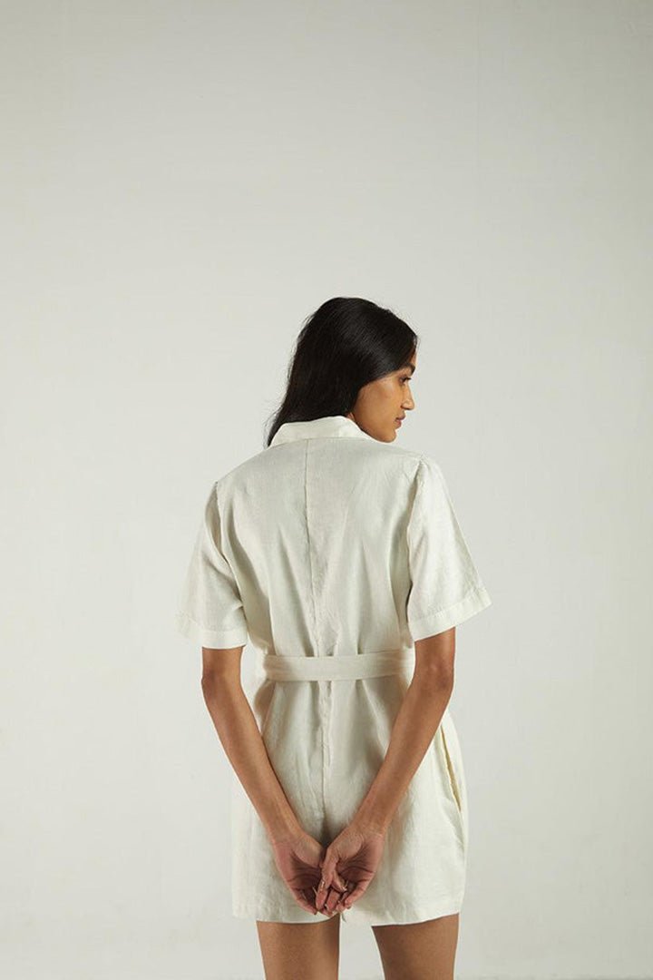Barefoot in the Park Romper in Off - white - Purely Goods