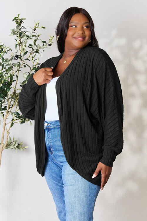 Basic Bae Full Size Ribbed Cocoon Cardigan - Purely Goods