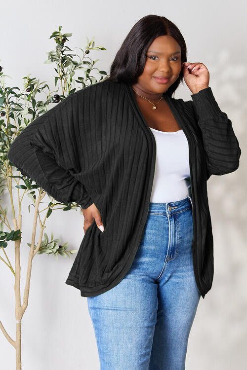 Basic Bae Full Size Ribbed Cocoon Cardigan - Purely Goods