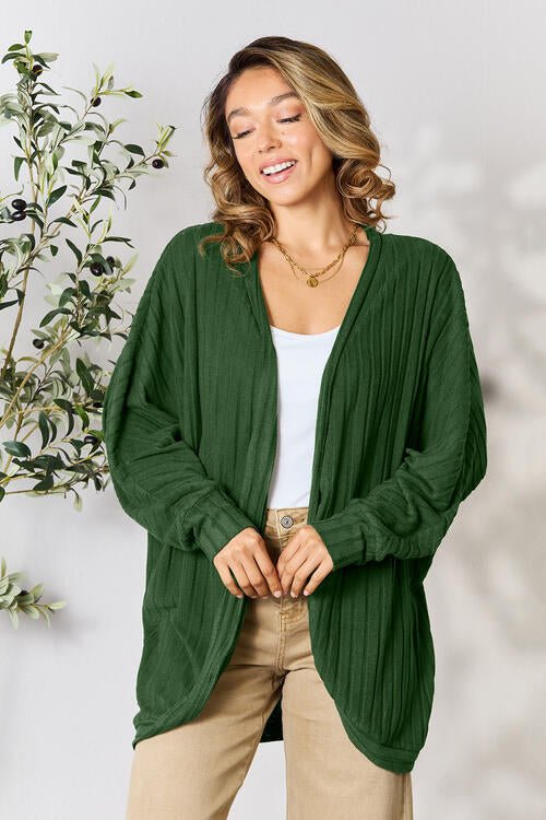 Basic Bae Full Size Ribbed Cocoon Cardigan - Purely Goods