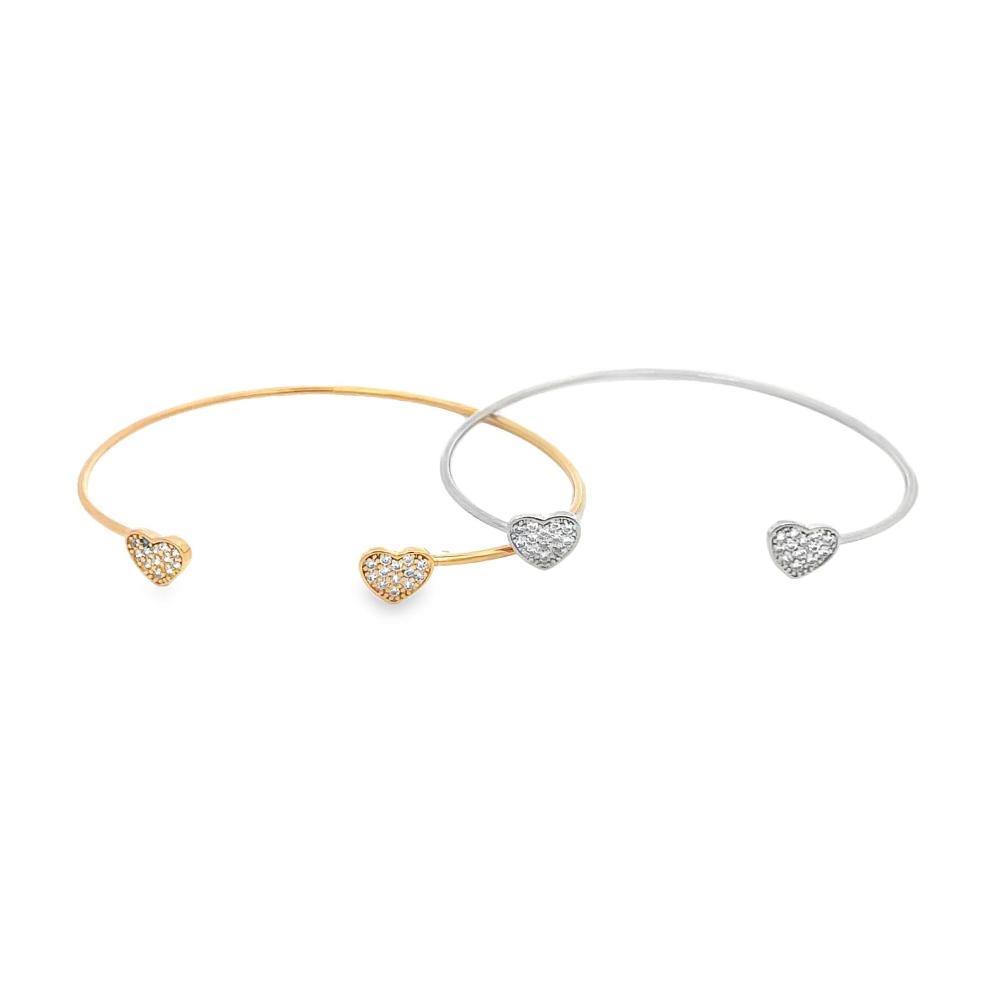 Heart Wrist Cuff Bangle (B53) - Purely Goods