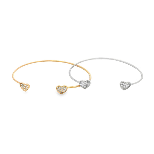 Heart Wrist Cuff Bangle (B53) - Purely Goods