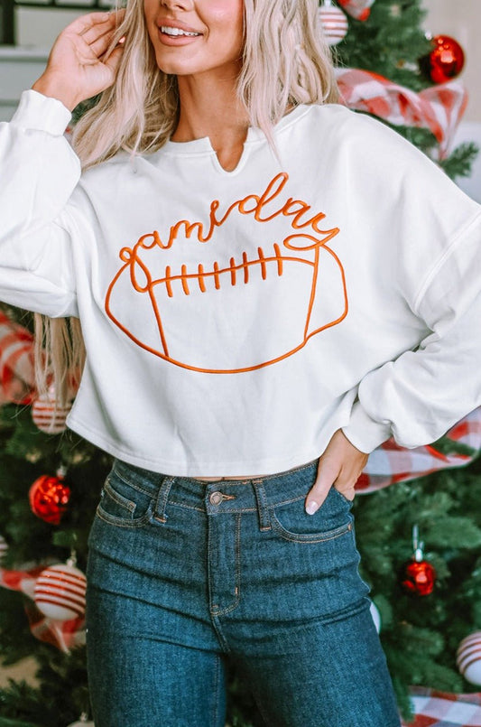 Indy Game Day Notched Neck Sweatshirt - Purely Goods