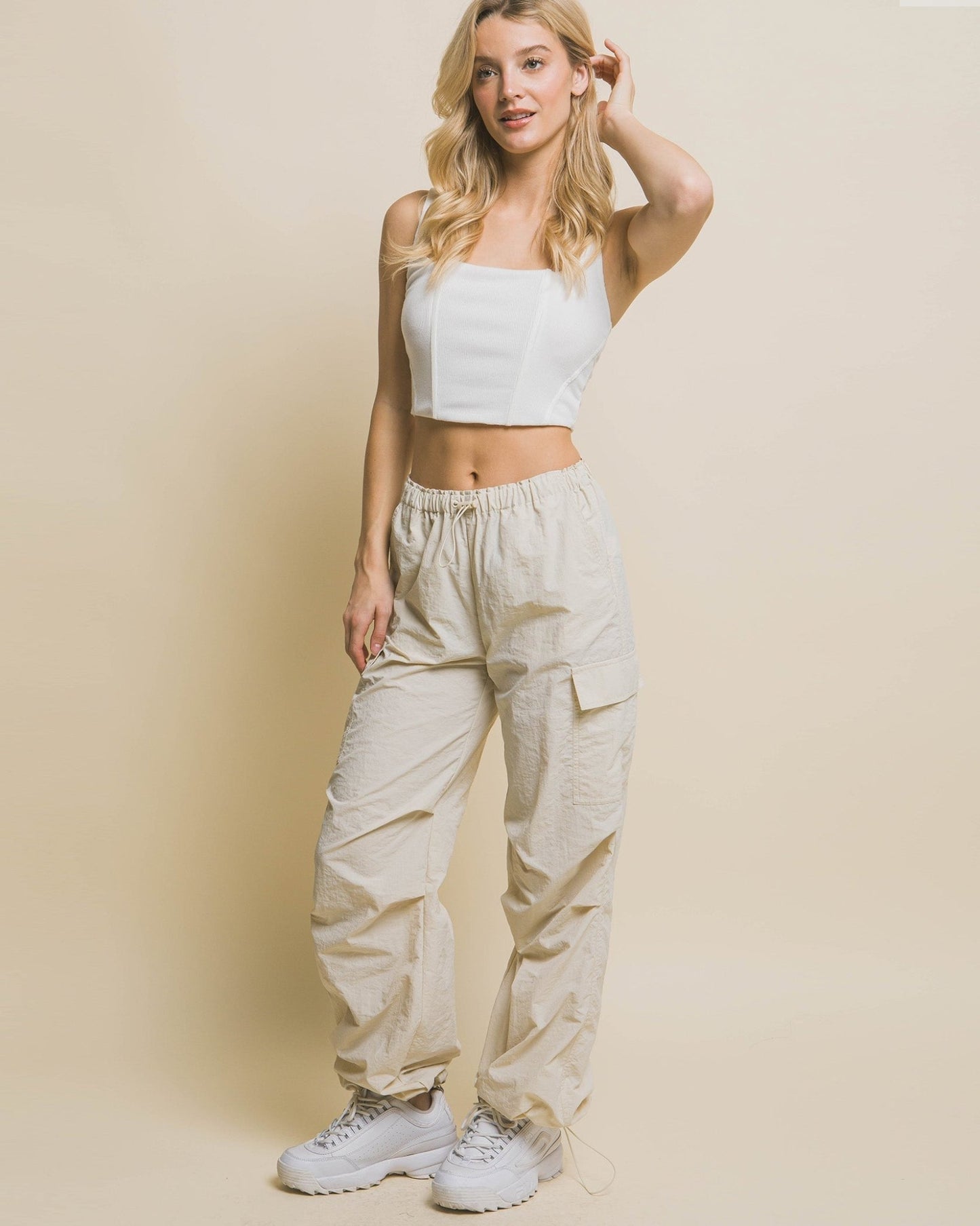 LOOSE FIT PARACHUTE CARGO PANTS - Purely Goods