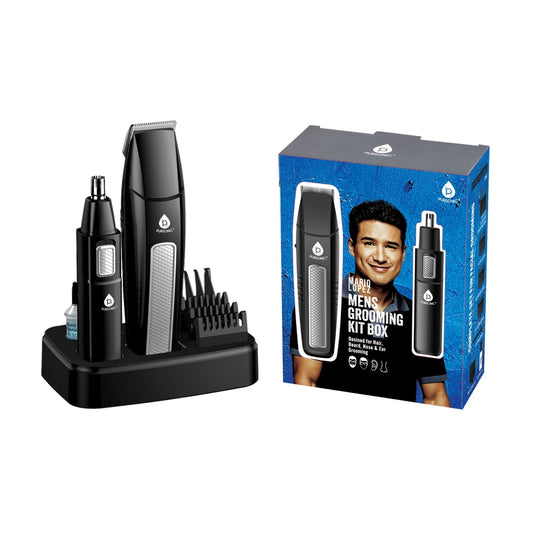 Mario Lopez Mens Grooming Kit , Designed for Hair, Beard, Nose & Ear Grooming, 10 Piece Grooming Kit - Purely Goods