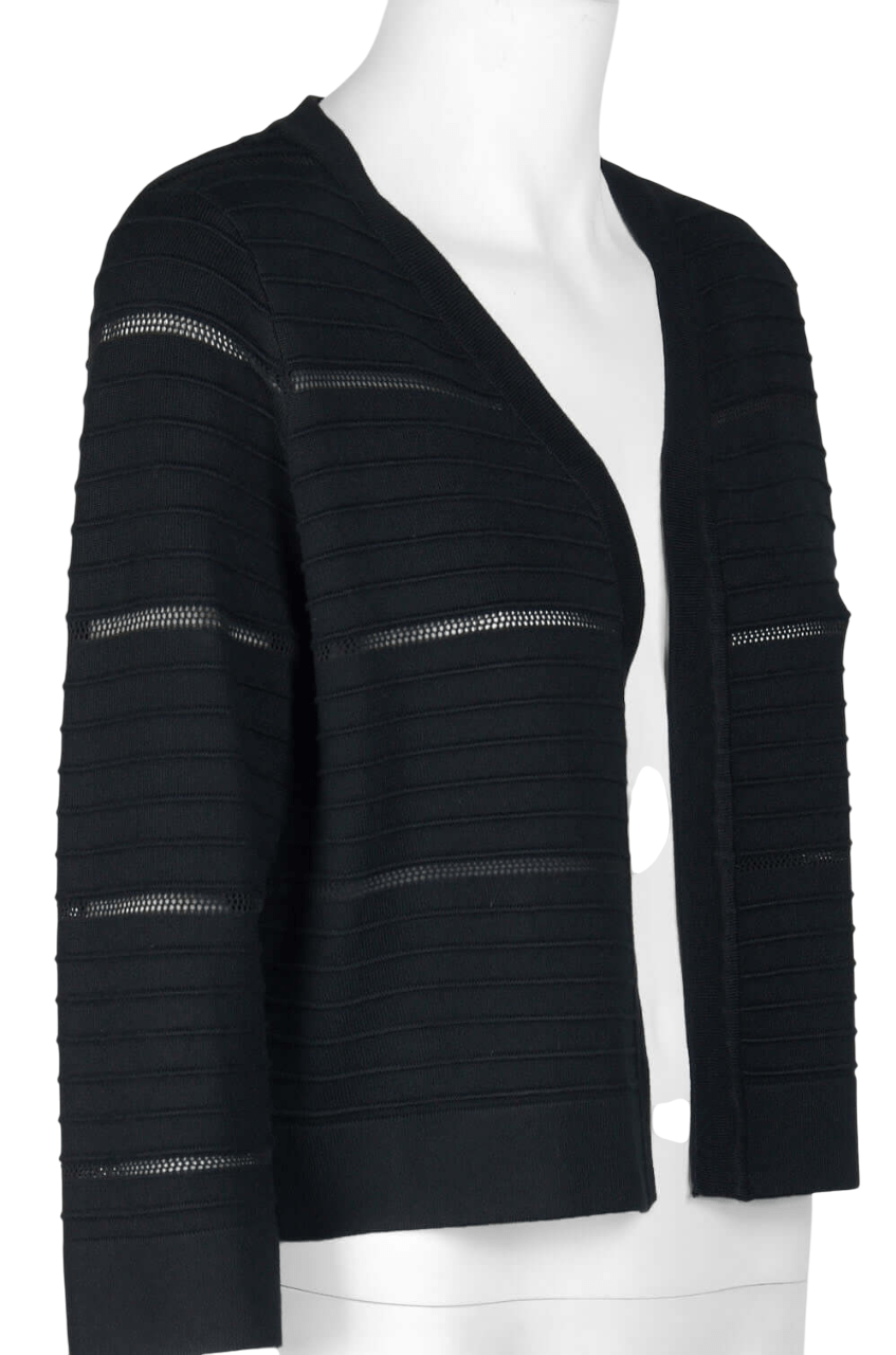 Nina Leonard Banded Long Sleeve Ribbed Knit Jacket - Purely Goods