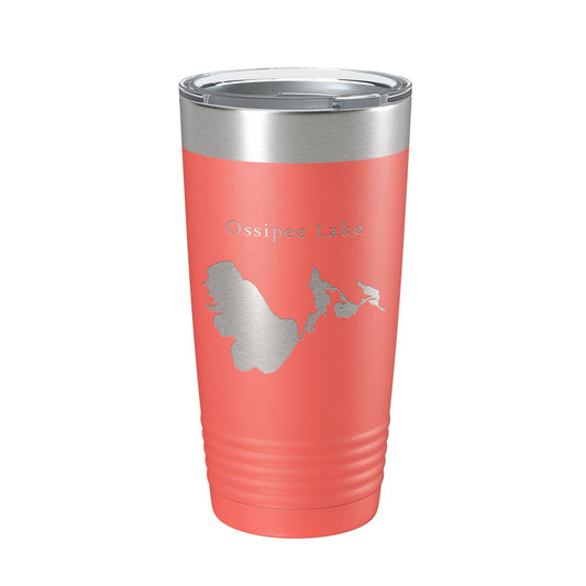 Ossipee Lake Map Tumbler Travel Mug Insulated Laser Engraved Coffee Cup New Hampshire 20 oz - Purely Goods