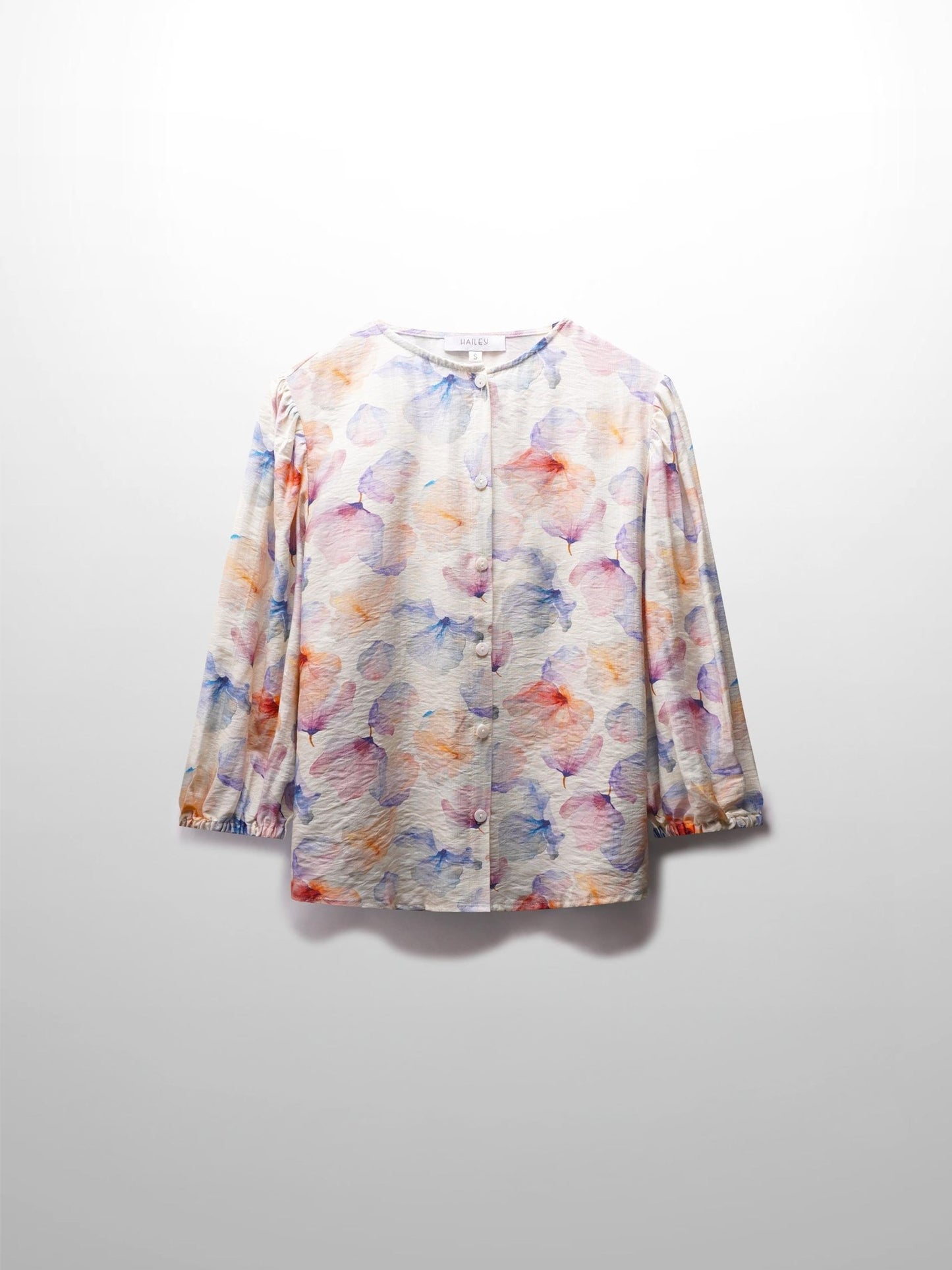 Puff Sleeve Button Down Blouse - Pastel Puff - Purely Goods