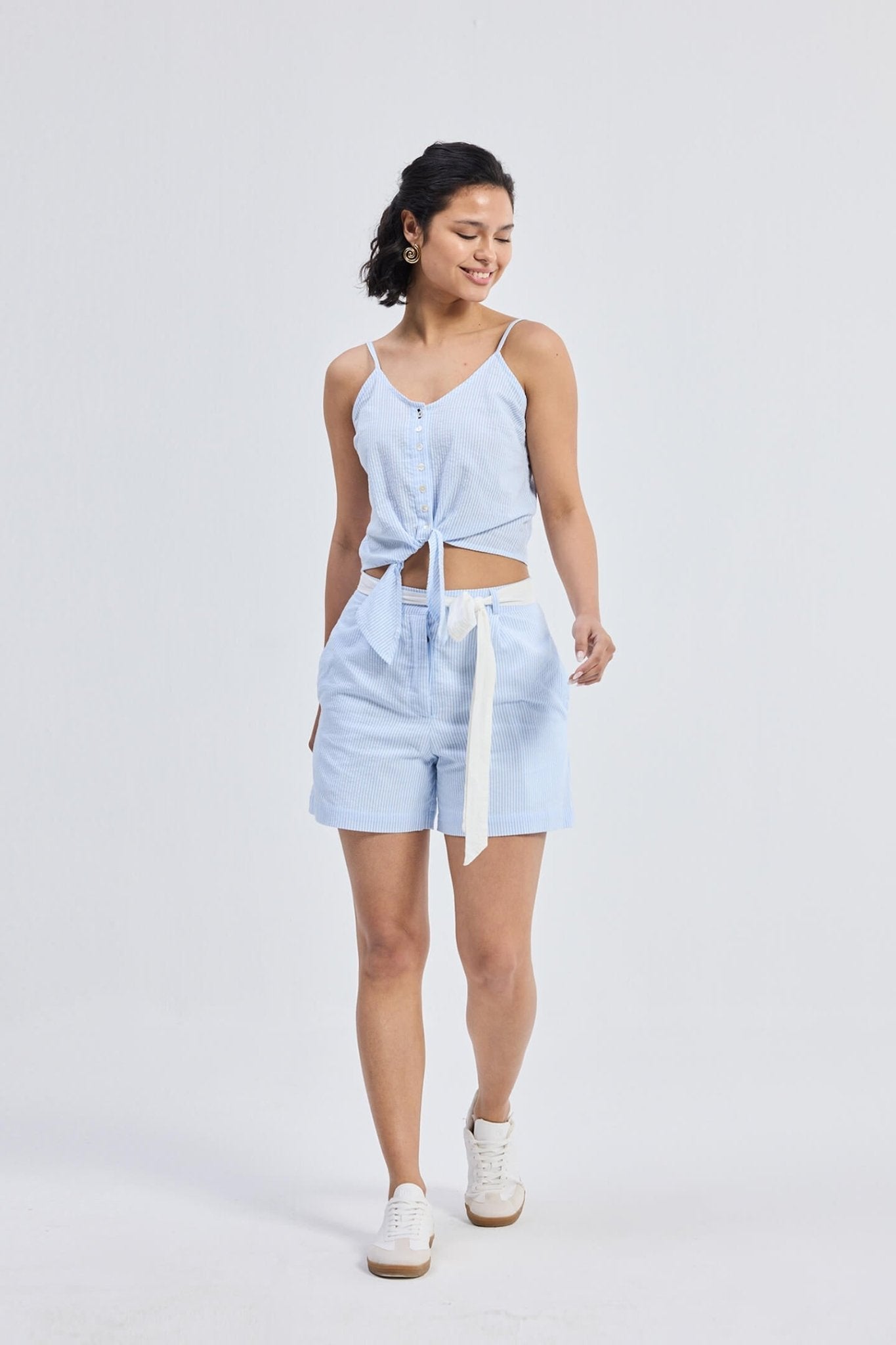 Regular Fit Shorts in Stripes - Purely Goods