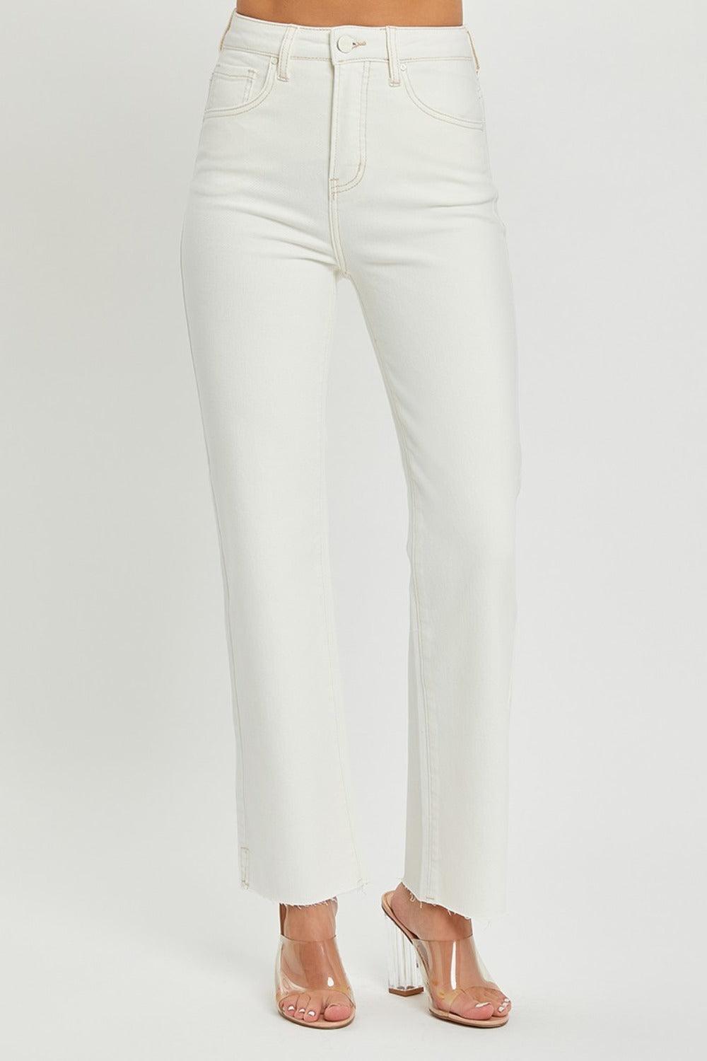 RISEN Full Size High Rise Tummy Control Straight Jeans - Purely Goods
