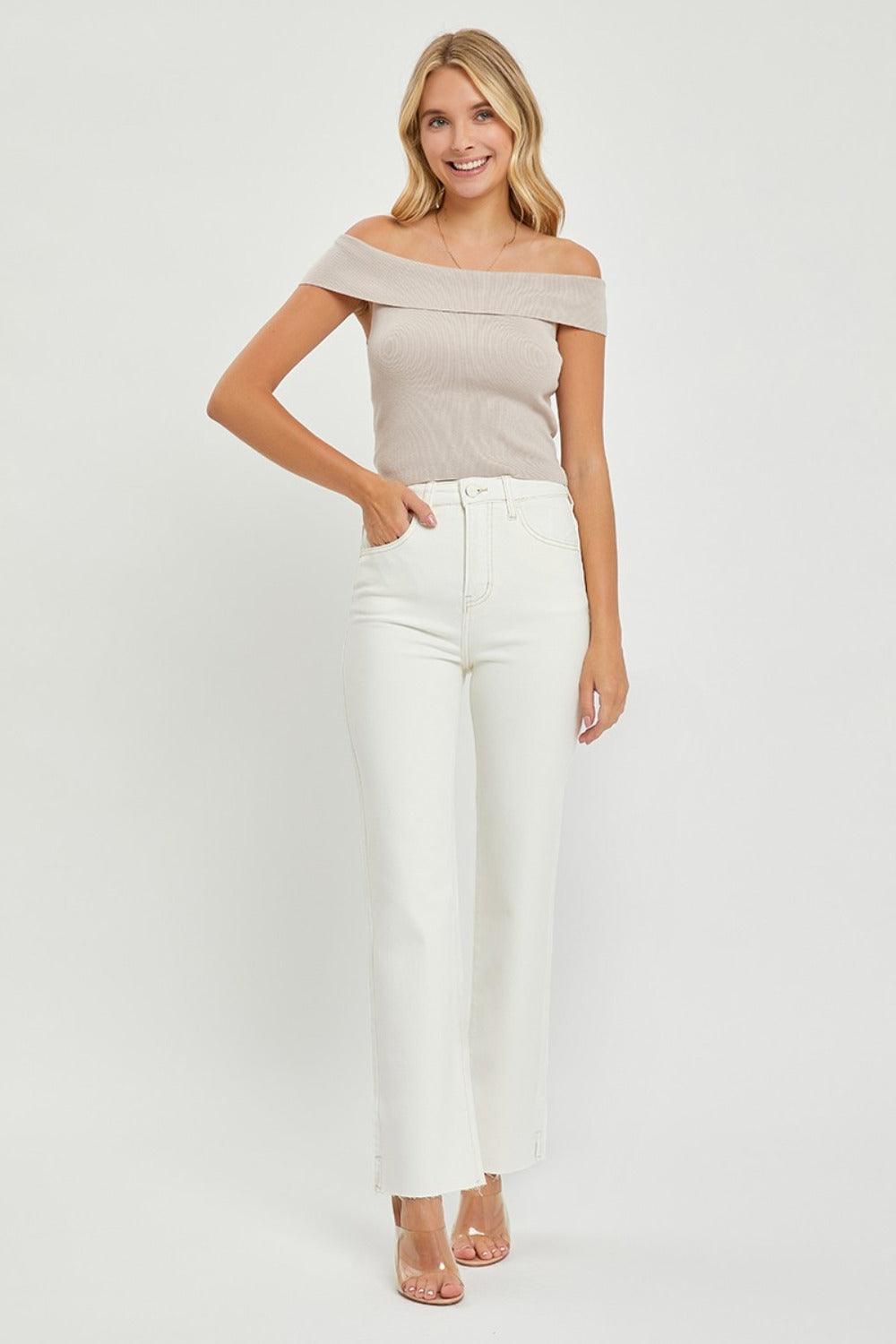 RISEN Full Size High Rise Tummy Control Straight Jeans - Purely Goods