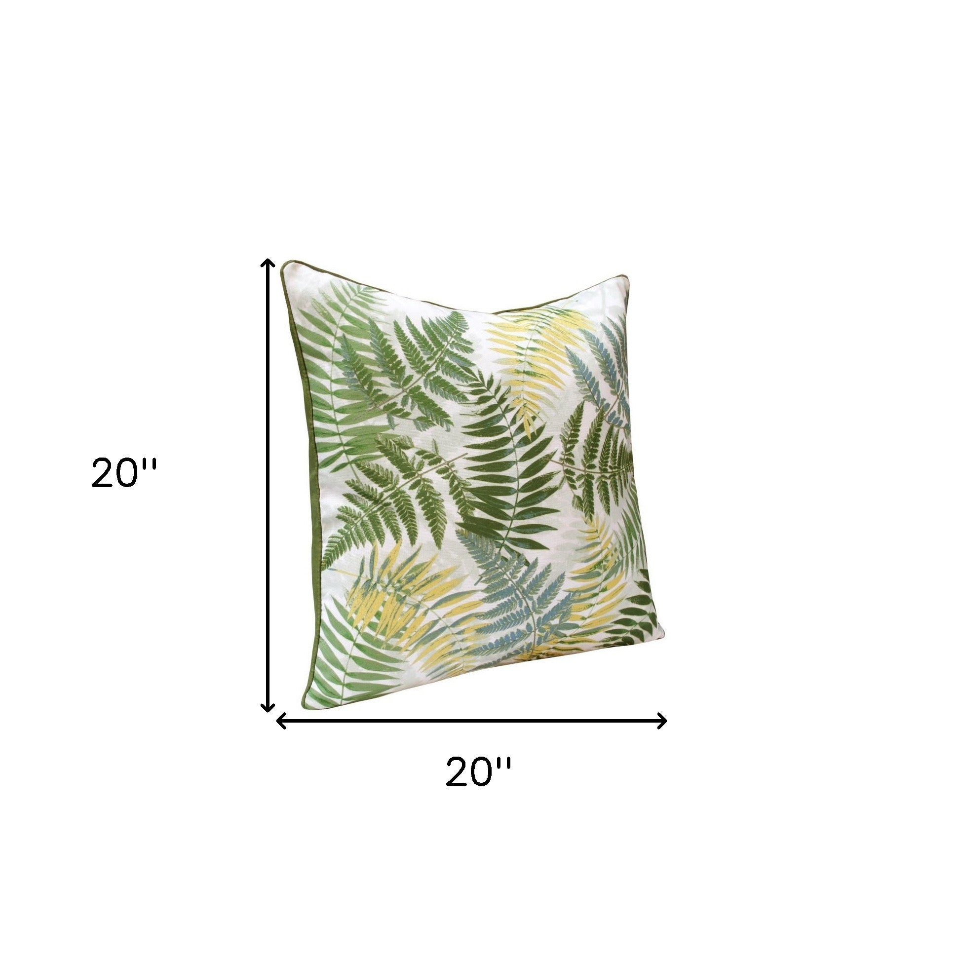 Set of Two 20" Green and Yellow Throw Pillows - Purely Goods
