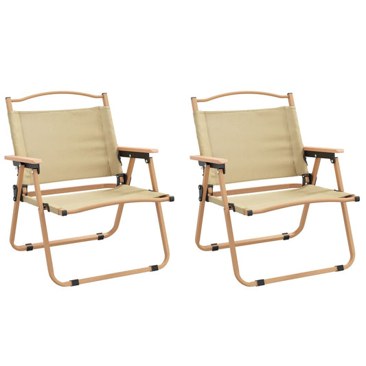 vidaXL Camping Chair 2 Pcs Outdoor Folding Camping Beach Chair Oxford Fabric - Purely Goods