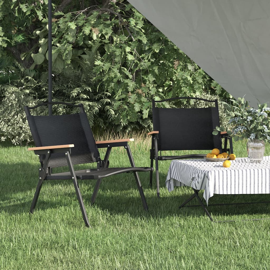 vidaXL Camping Chair 2 Pcs Outdoor Folding Camping Beach Chair Oxford Fabric - Purely Goods