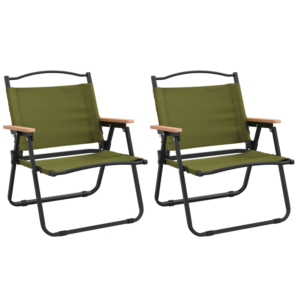 vidaXL Camping Chair 2 Pcs Outdoor Folding Camping Beach Chair Oxford Fabric - Purely Goods