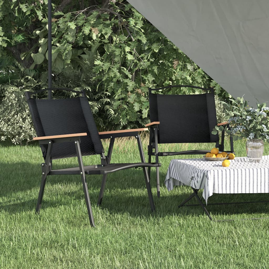 vidaXL Camping Chair 2 Pcs Outdoor Folding Camping Beach Chair Oxford Fabric - Purely Goods