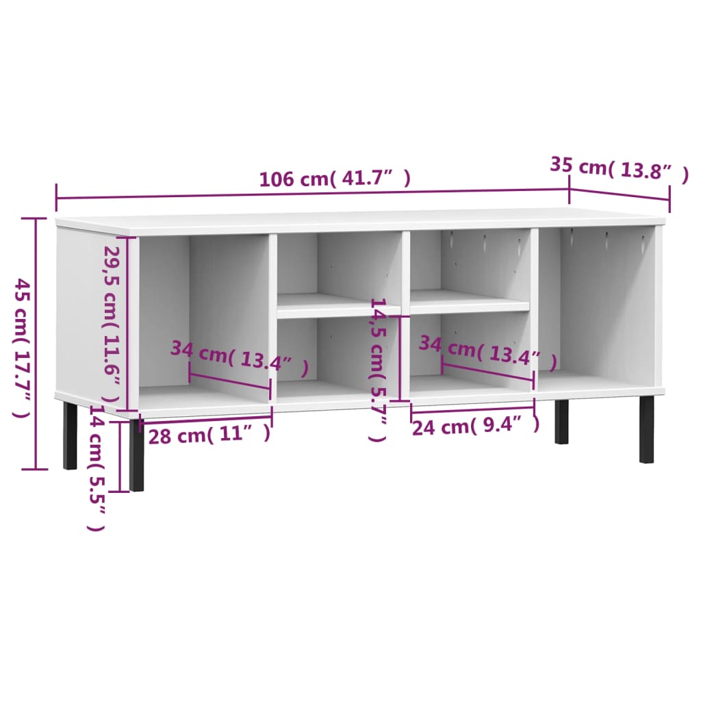 vidaXL Shoe Cabinet Shoe Cubby with 6 Compartments Shoe Rack Solid Pine Wood - Purely Goods