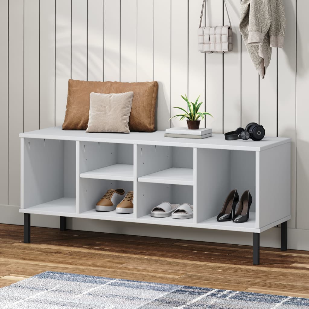 vidaXL Shoe Cabinet Shoe Cubby with 6 Compartments Shoe Rack Solid Pine Wood - Purely Goods