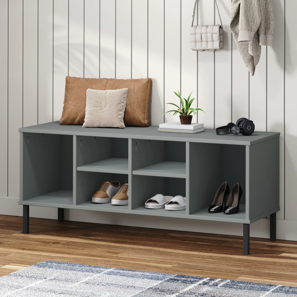 vidaXL Shoe Cabinet Shoe Cubby with 6 Compartments Shoe Rack Solid Pine Wood - Purely Goods