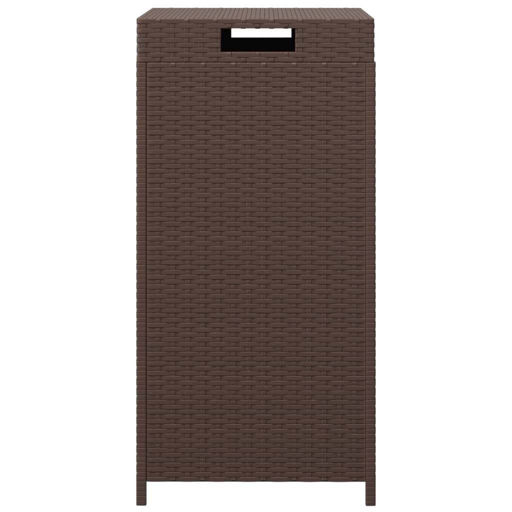 vidaXL Trash Bin Outdoor Rubbish Garbage Can with a Removable Lid Poly Rattan - Purely Goods
