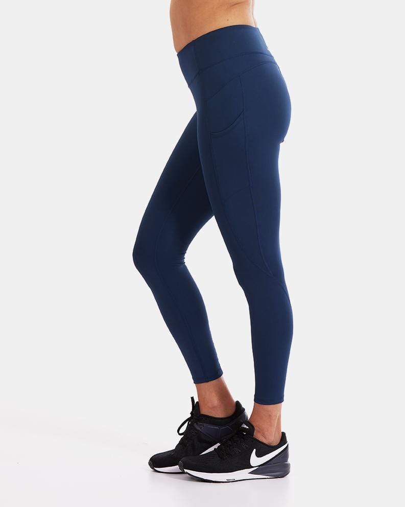 Wi - Thi Mid - Rise Pocketed Legging – Night Swim Navy - Purely Goods