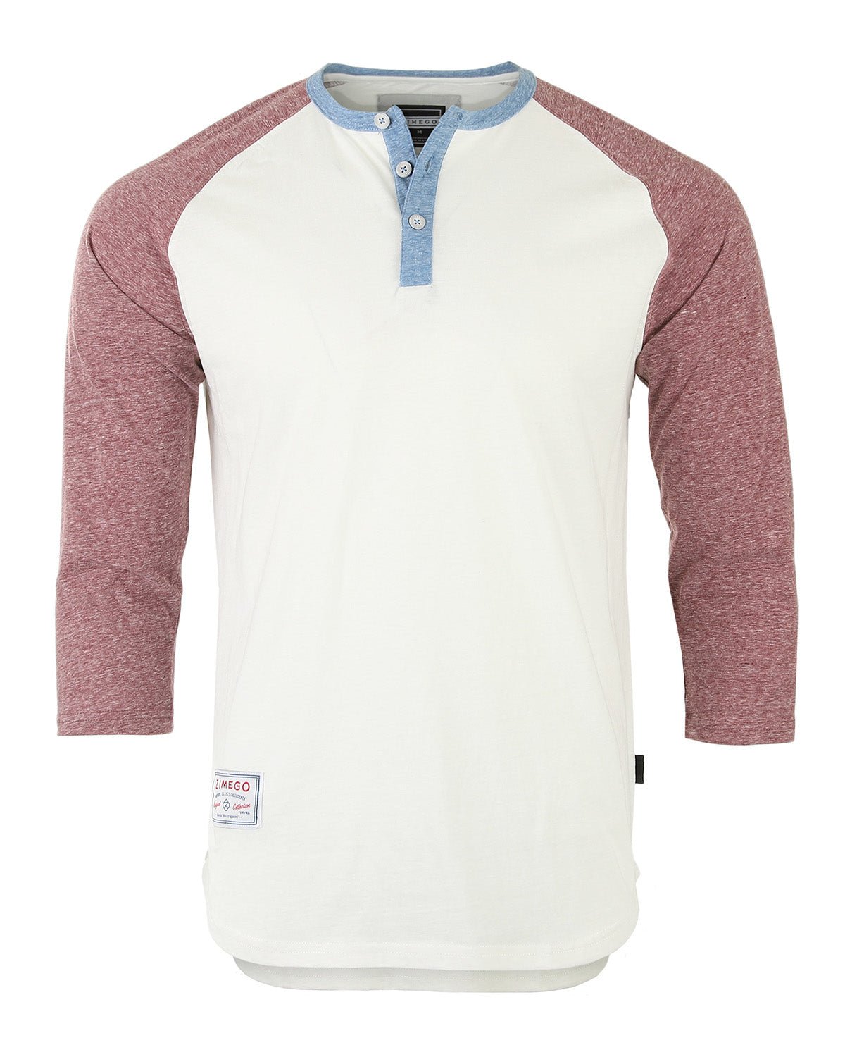 ZIMEGO Men's 3/4 Sleeve Baseball Retro Raglan Henley Shirts - Purely Goods