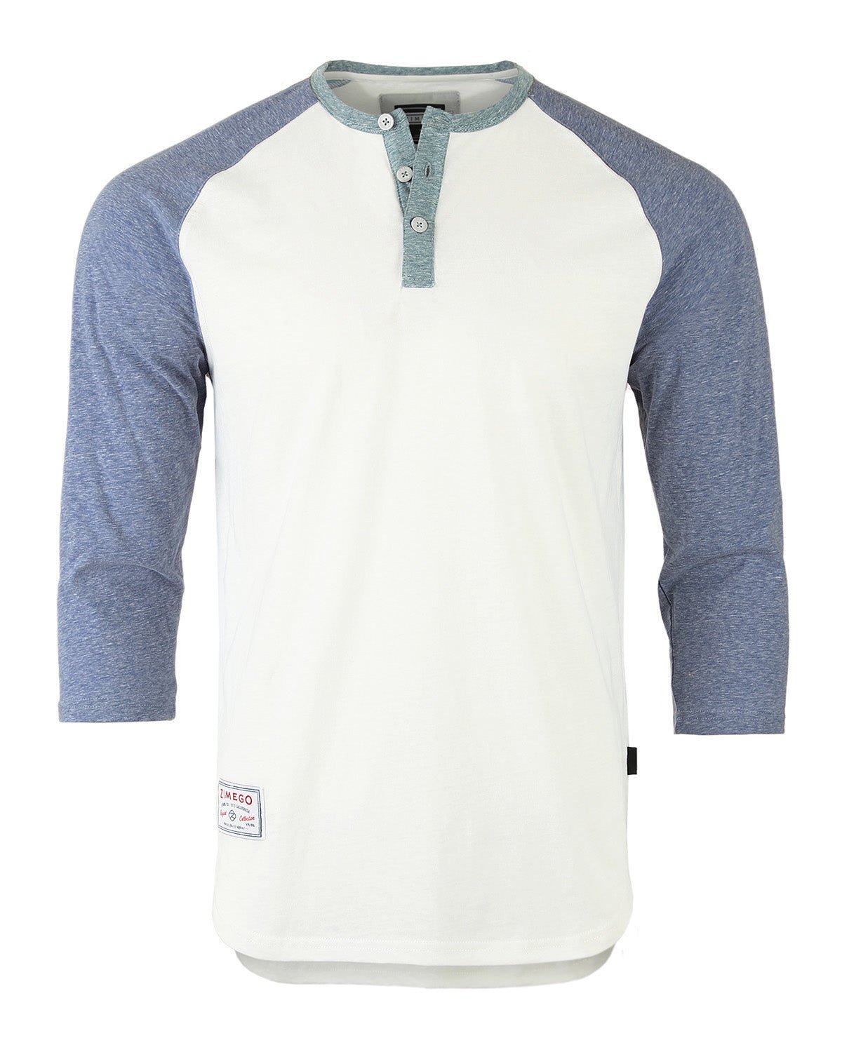 ZIMEGO Men's 3/4 Sleeve Baseball Retro Raglan Henley Shirts - Purely Goods